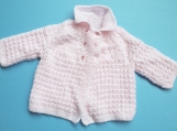 Baby Girl Hand-Knitted Jacket (Pink)