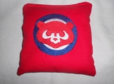 Chicago Cubs Red Cubs Face Embroidered  Corn hole Bags