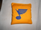 Gold Embroidered St Louis Blues  Hockey Corn hole Bags