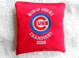Embroidered World Series Red  Chicago Cubs Corn hole Bags