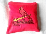 St Louis Cardinals with Bat  Embroidered  Corn hole Bags