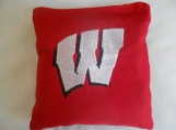 Wisconsin Red  Embroidered  Corn hole Bags