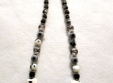 Gorgeous Black and White Multi-patterned Necklace  