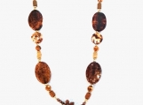 Gorgeous Crackle Fire Agate Toggle Necklace