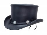 Buffalo Nickel Leather Top Hat