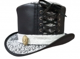 Steampunk White Crusty Band Top Hat