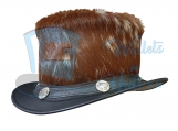 El Dorado Hair Hide Crown Leather Top Hat