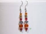RnJ_FloralCrystal_Orange Earring 925 SilverWire