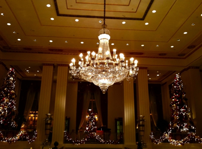 Waldorf=Astoria Lobby at Christmastime