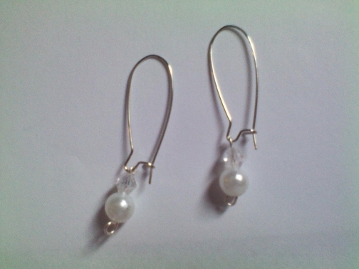 Dangling Pearl Earrings from Dawn's Creations on iCraft