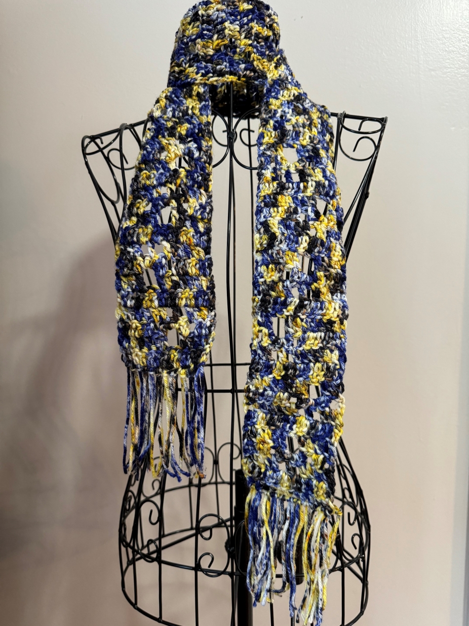 Paw Prints Scarf Starry Night By Im Scarving Scarves