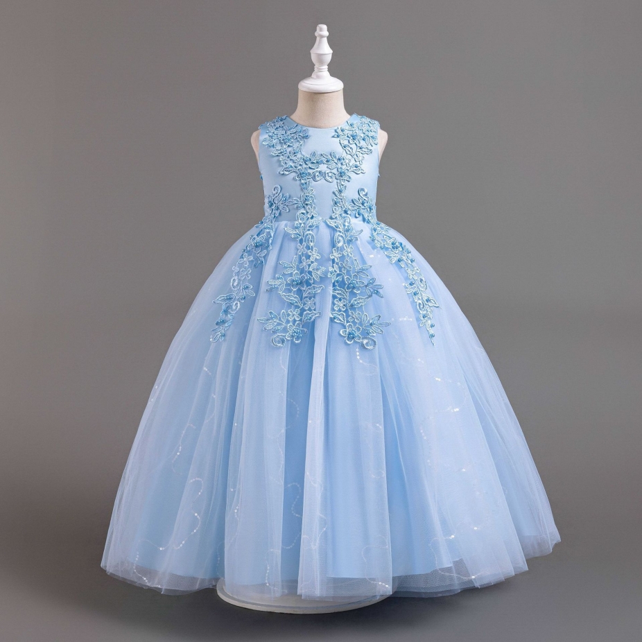 Blue Hearts Girls Formal Dress