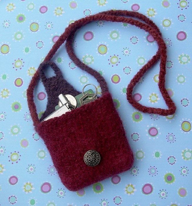 small felt bag