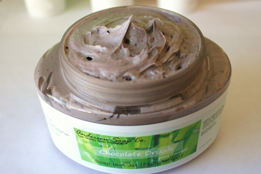 Soap In A Jar (Fluffy Whipp) Chocolate Drizzle (8oz. jar