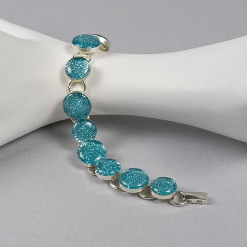 Turquoise & Silver Shine Bracelet