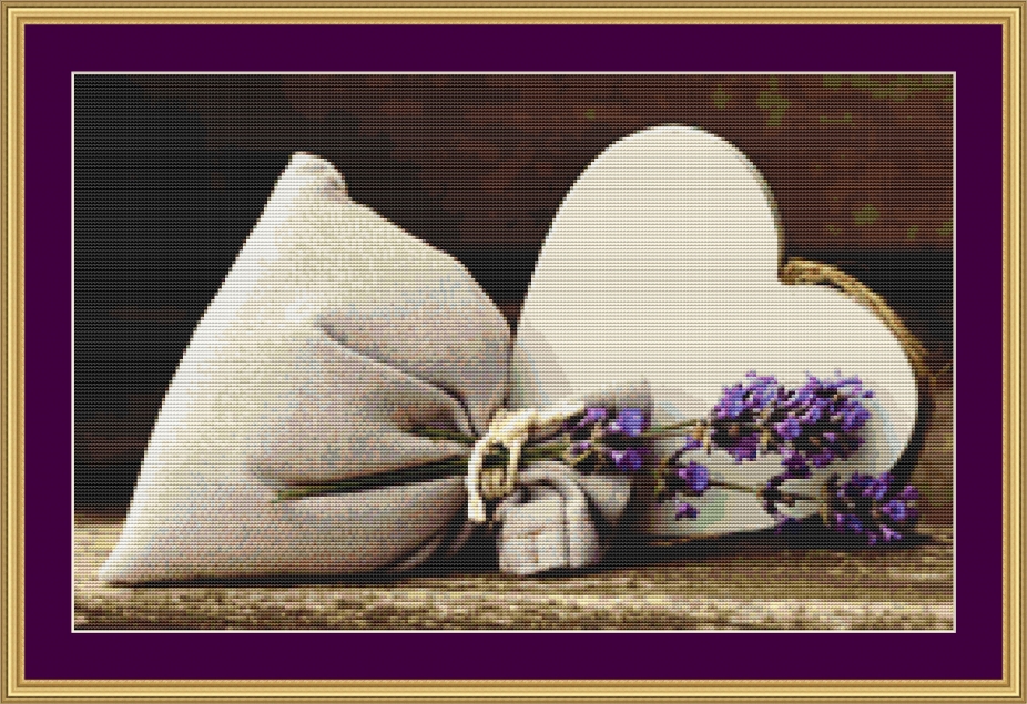 Lavender Bag Cross Stitch Pattern by Avalon Cross Stitch