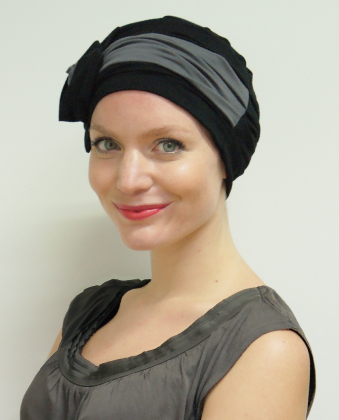 Stylish chemo hat - pre-tied turban for cancer patients
