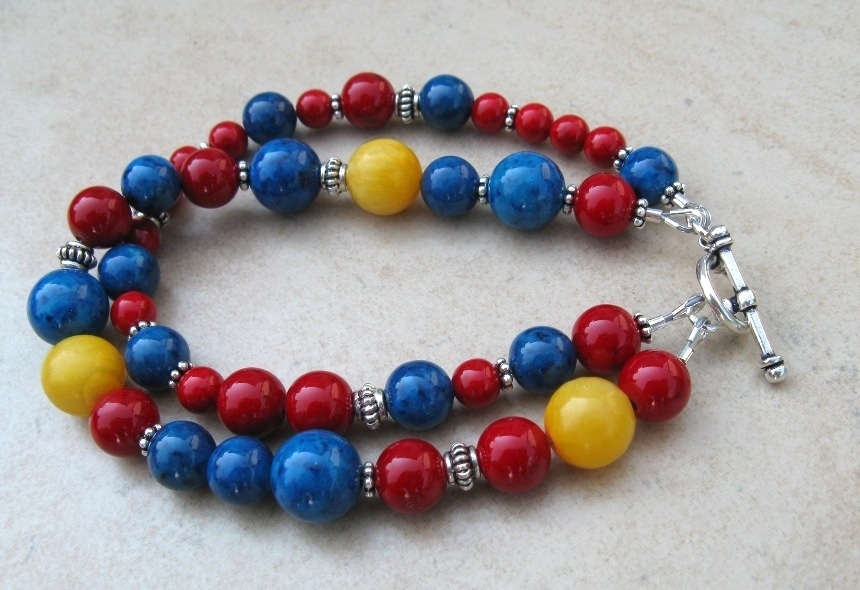 Colourful Double Strand Bracelet by Northern Girl Jewelry, Bracelets