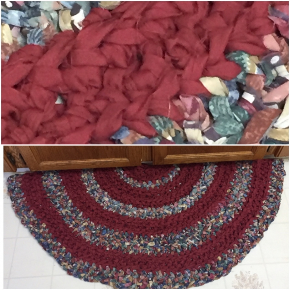 Crocheted Rag Rug half circle 8 by Jhaast Diverse Designs