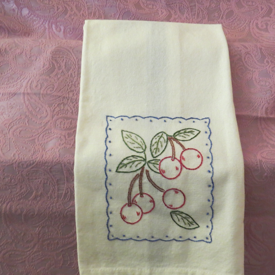 Cheerful Cherry Kitchen Towel By Spinning Wheel Boutique   Cheerful Cherry Kitchen Towel 92361 A637 