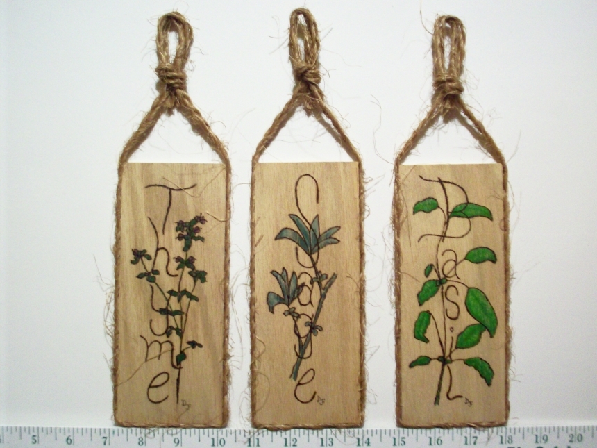 Herb wall plaques no/db set of 3 by Ds Naturals, on