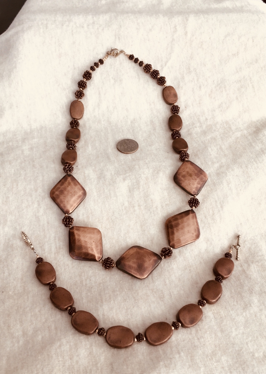 Copper Color Necklace & Bracelet Set by Absolutely Amazing Jewelry