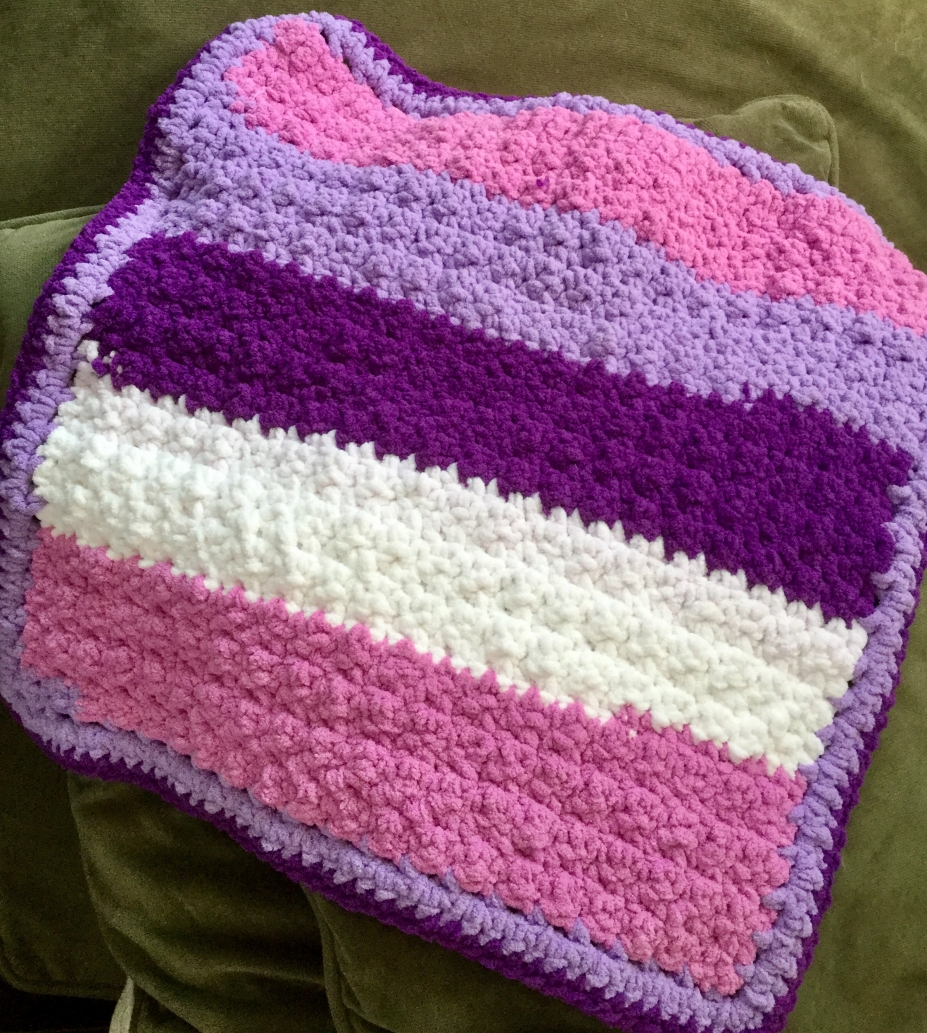 Purple and pink snuggly by 9 Mile Crafts, Blankets