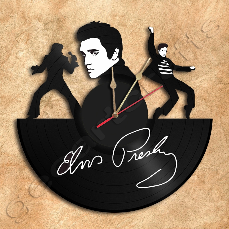 Elvis Wall Clock Vinyl Record Clock Free Shipping