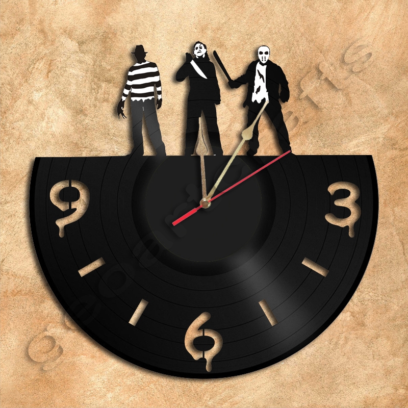 Horror Wall Clock Vinyl Record Clock Free Shipping