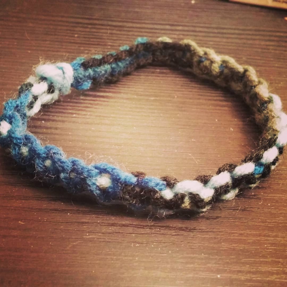 Simple Cobra Weave Yarn Bracelet by Durham 3D Printing, Bracelets