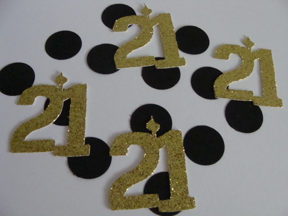 21st Birthday Confetti Party Decorations Scrapbooking Die Cut