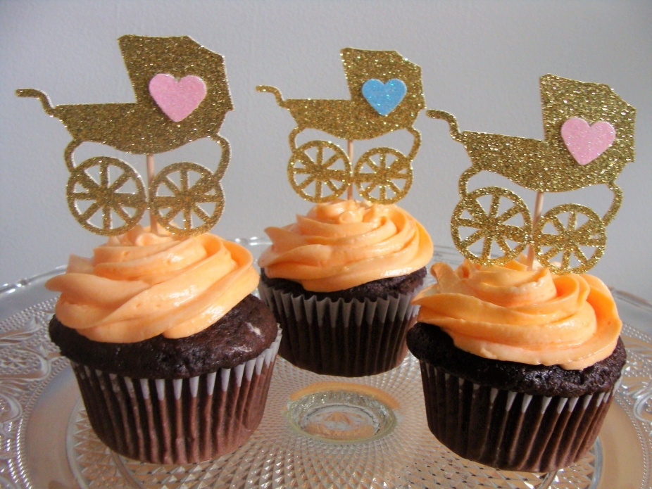 Baby Carriage Toppers Baby Shower Decor Gender Reveal Party