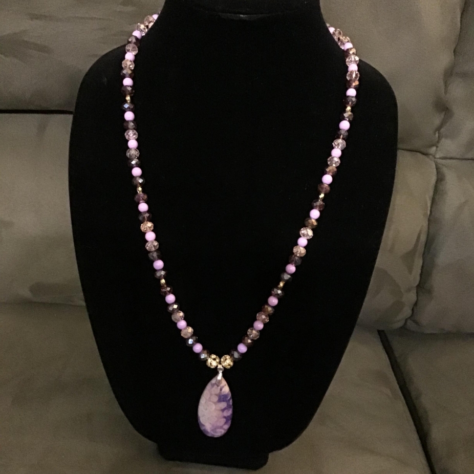 Cute Purple Pendant Necklace by Cissys Fashion Jewlery, Necklaces