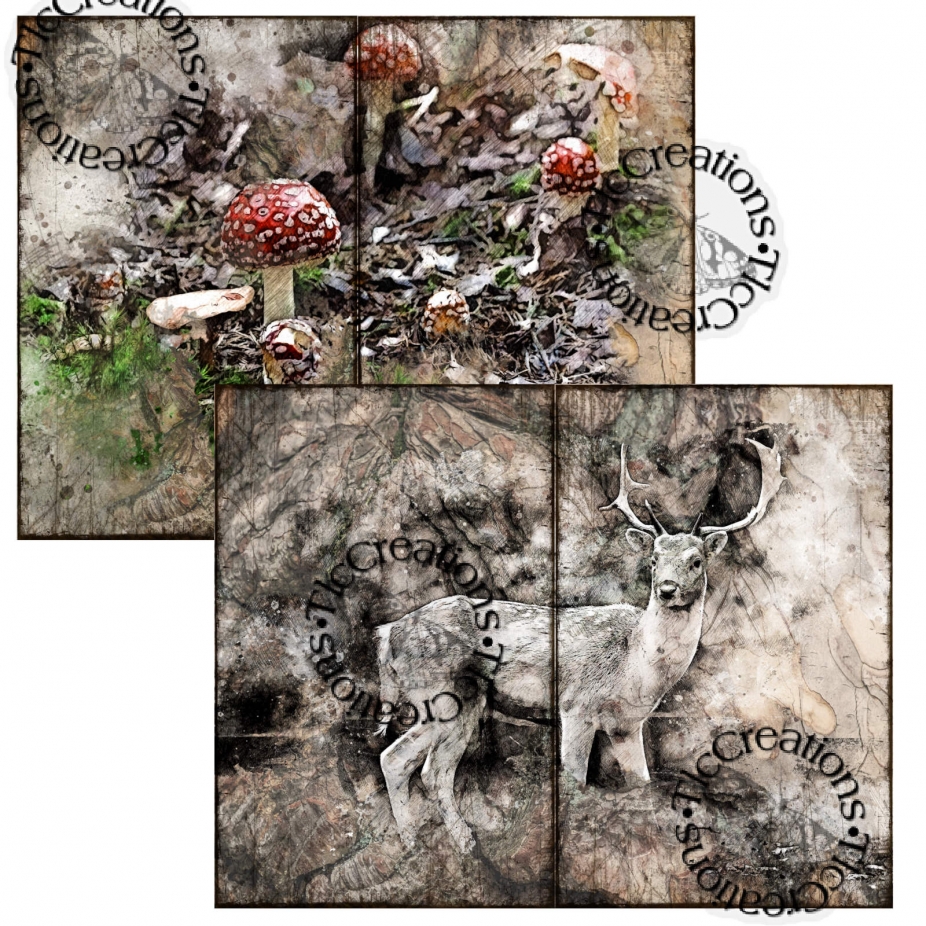 Printable Junk Journal Fussycuts, Woodland Forest - Creative ArtnSoul