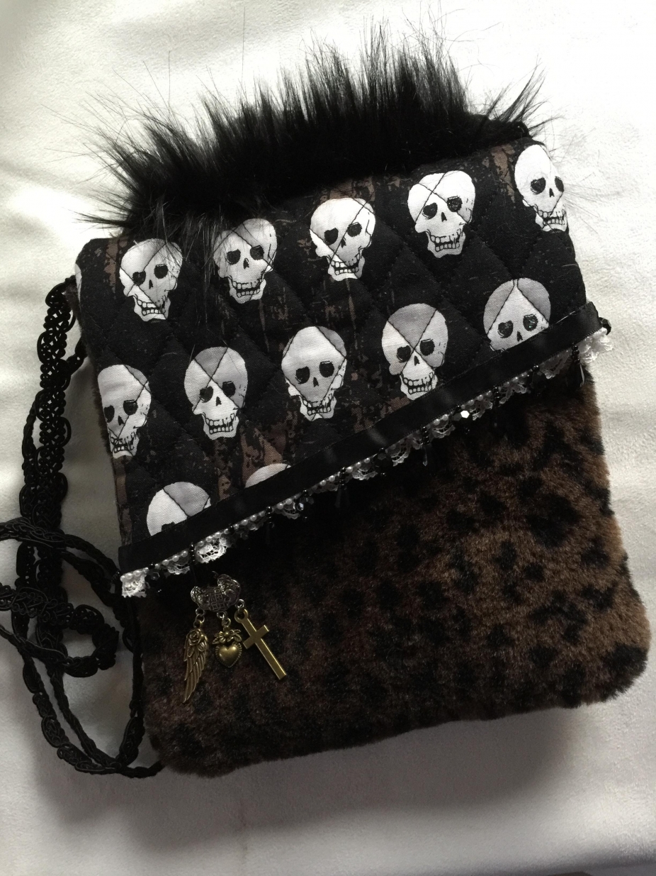 Skull Across Body Bag by MissSuesBagsAndCreations, Bags & Purses
