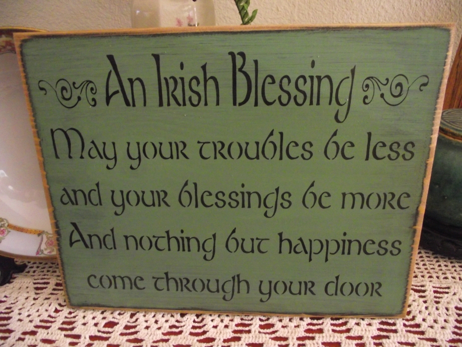 An Irish Blessing primitive wood sign by 4 The Home, Signs