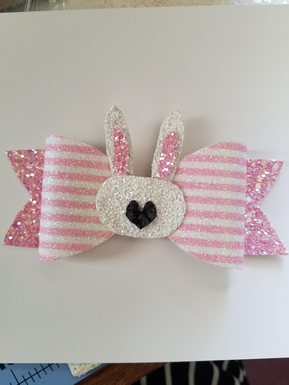 Easter Bunny Bow by Rose Hill Glitter Bowtique, Hair Accessories