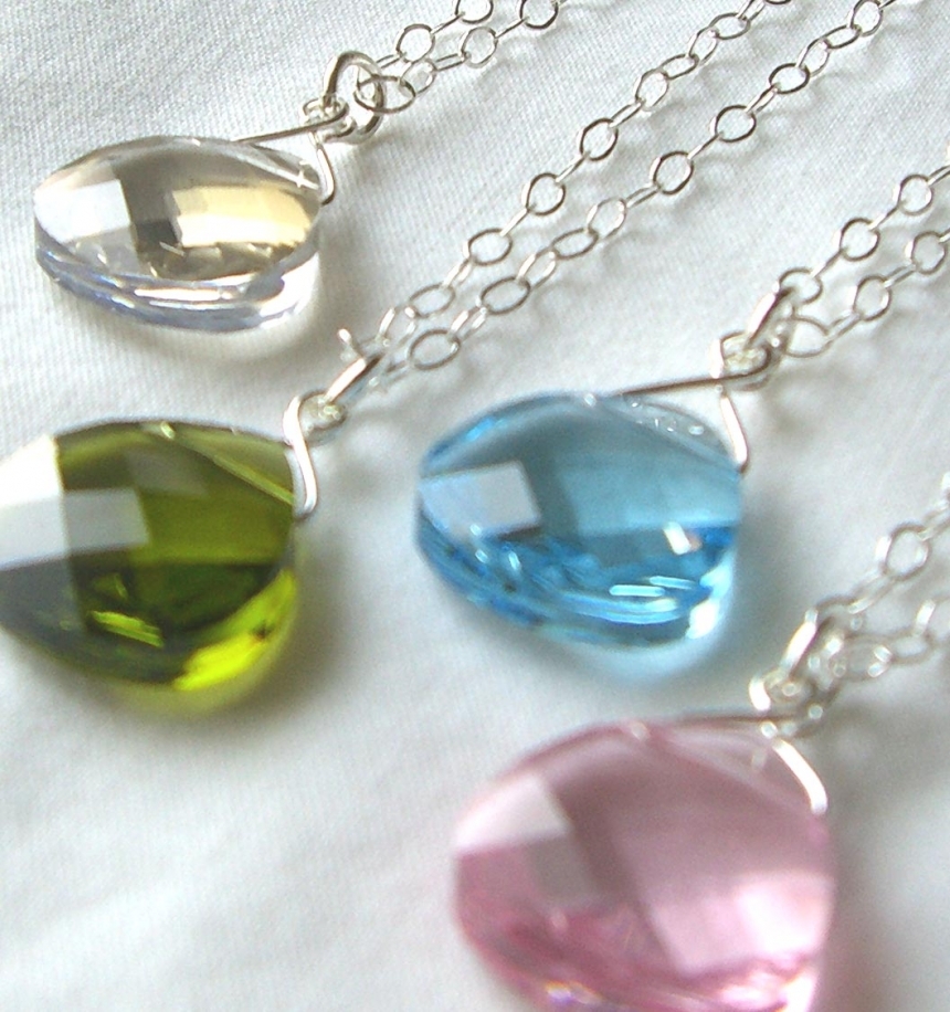 Crystal Drop necklace.buy 1 get 1 free by chocolatecakejewels