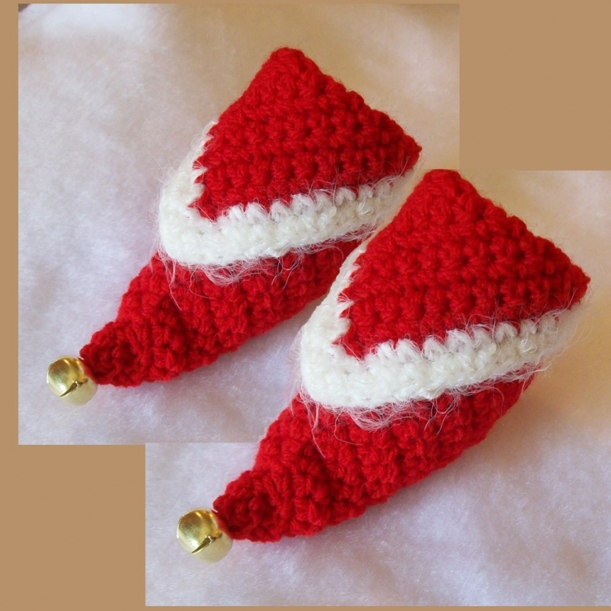 PDF Pattern crochet Elf Baby Booties or Slippers