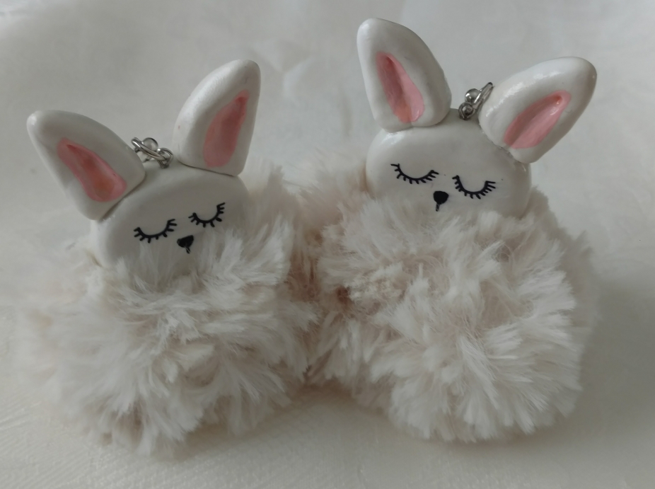 Crochet bunny keychain by MaikasCrafts, Crocheting