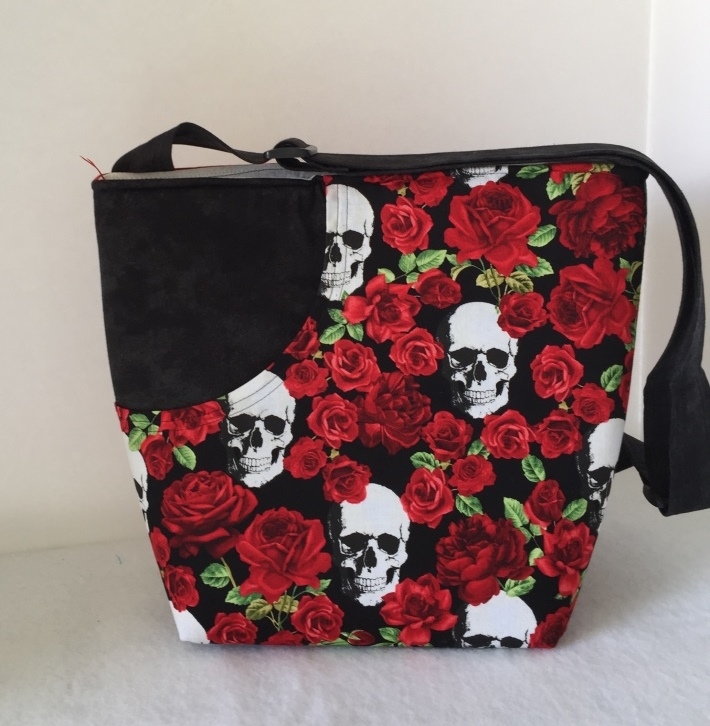 Skulls and Roses Cross Body Bag by donnasdesignsetc, Bags & Purses