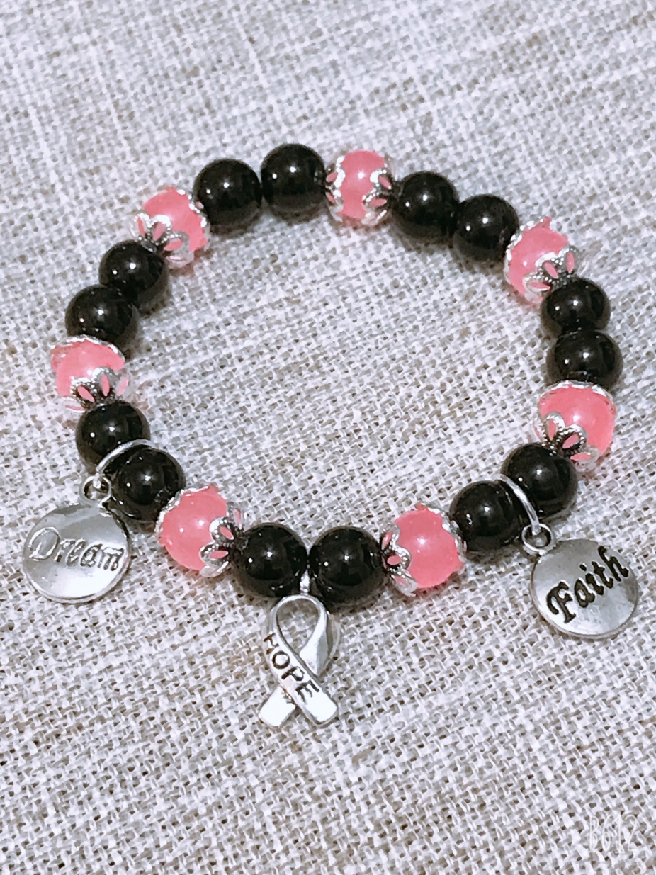 Bracelets and Bangles Strand Bracelets New Breast Cancer Awareness pin   Online Jewellery Shop