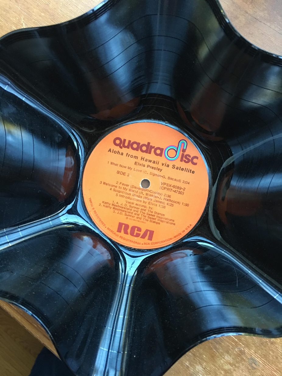 Elvis Elvis Presley Genuine LP Record Bowl Aloha from Hawaii