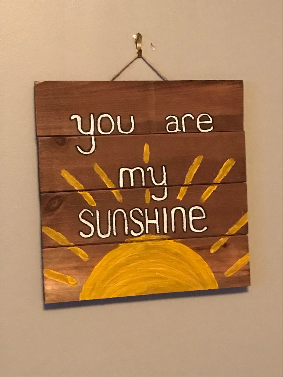 You Are My Sunshine Wall Hanging by UpcycledFinds Inc, Home Accents