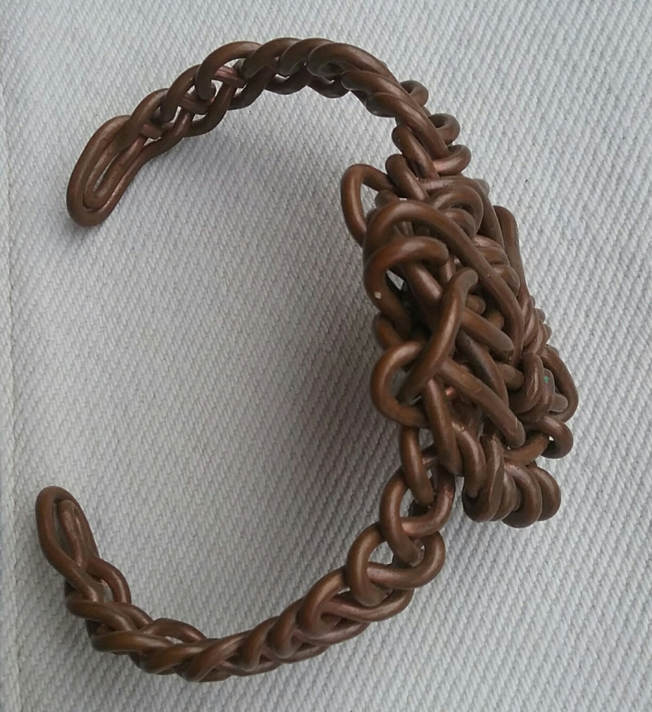 Copper Knot Cuff Bracelet by Manitu Okahas Studio, Bracelets