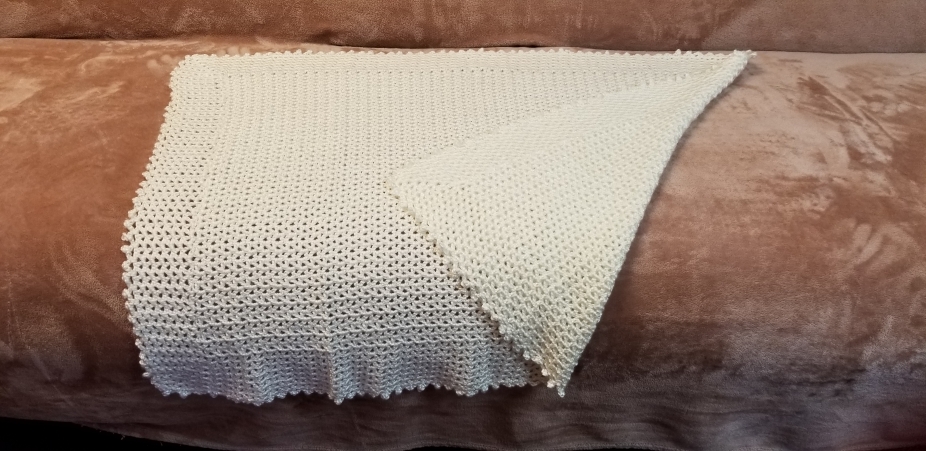 cream baby blanket