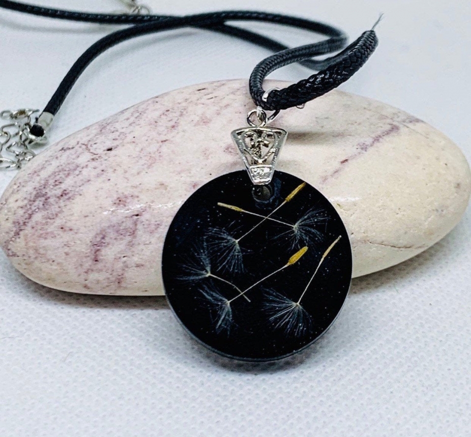 Wish Necklace Dandelion Necklace Dandelion Jewelry Make A Wish
