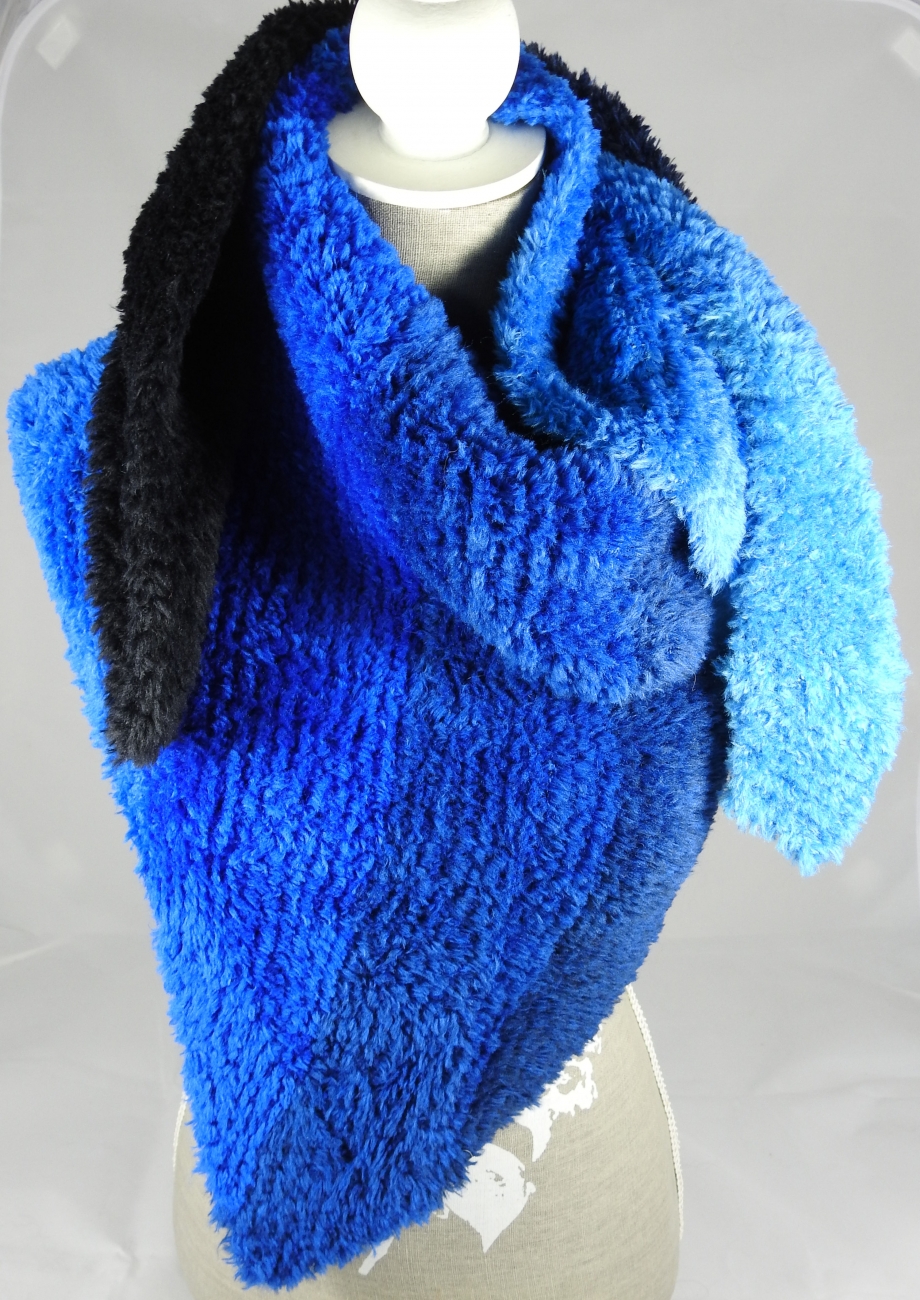 Knitted Women's Velour Wrap Around Shawl Free Shipping