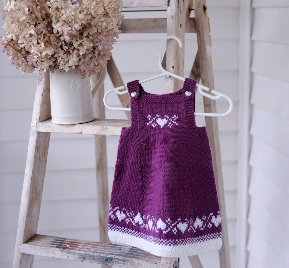 girls purple pinafore dress