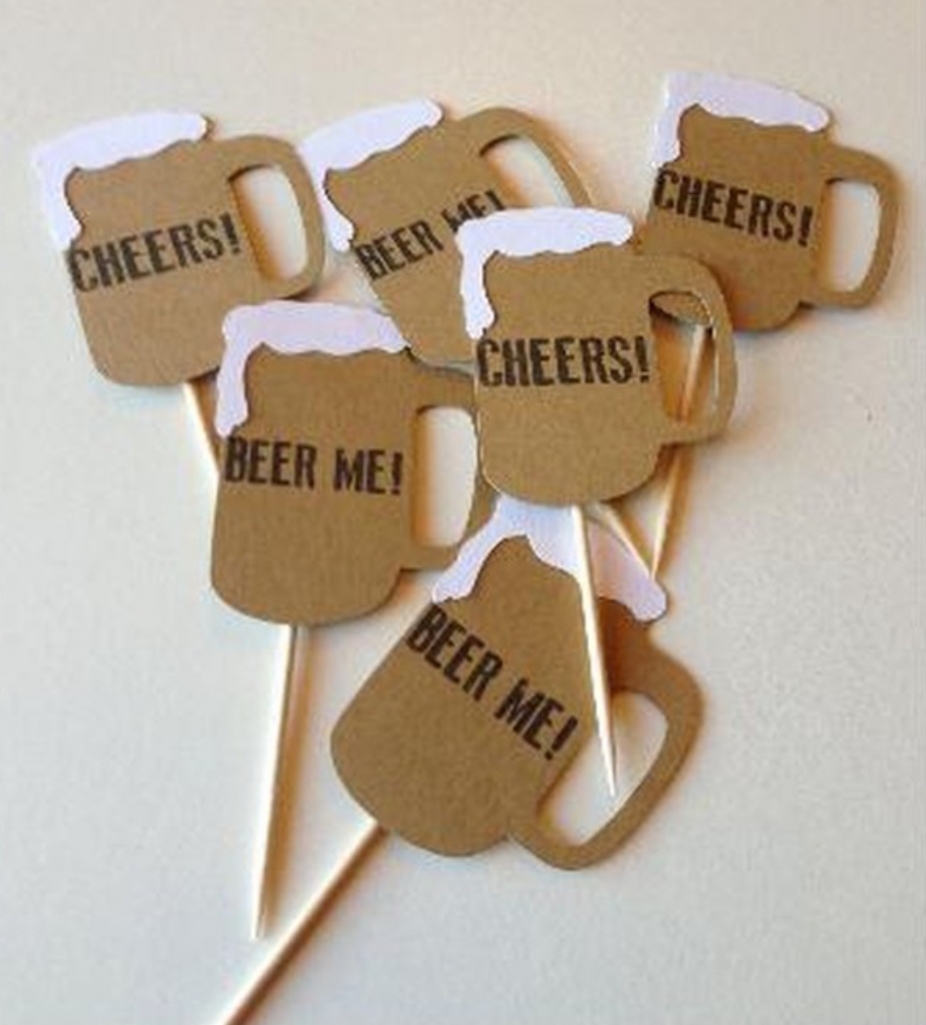 Beer cupcake topper by NJ Creative Cards, Paper Craft